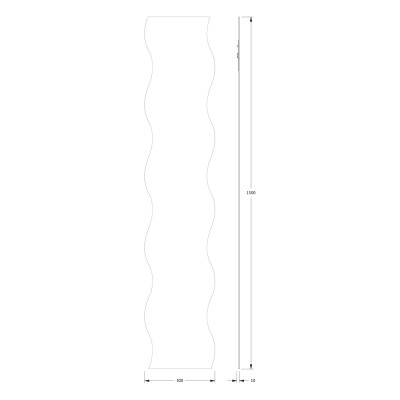 Зеркало со шлифованной кромкой 30x150см Evoform Primary BY 0106