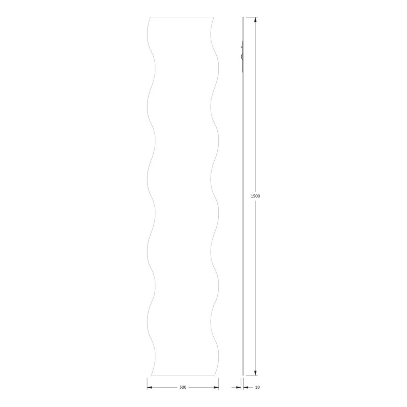 Зеркало со шлифованной кромкой 30x150см Evoform Primary BY 0106