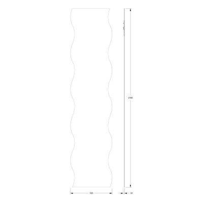 Зеркало со шлифованной кромкой 35x150см Evoform Primary BY 0107