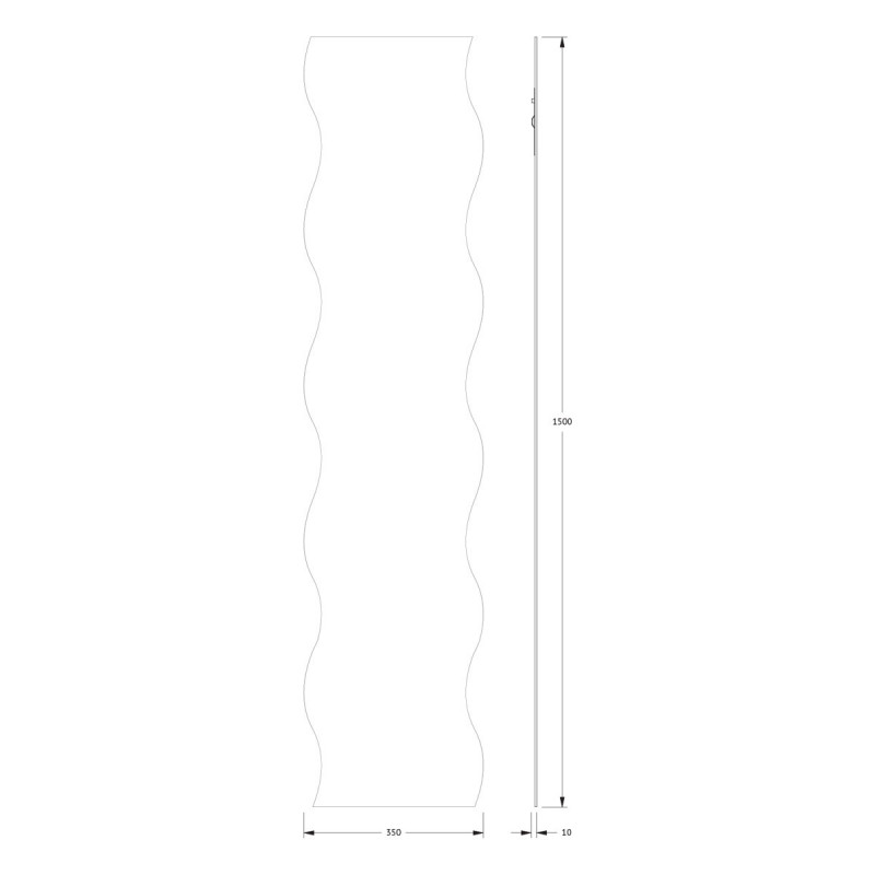 Зеркало со шлифованной кромкой 35x150см Evoform Primary BY 0107