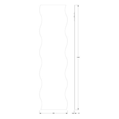 Зеркало со шлифованной кромкой 40x150см Evoform Primary BY 0108