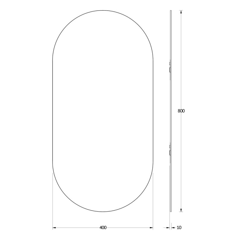 Зеркало со шлифованной кромкой 40x80см Evoform Primary BY 0121