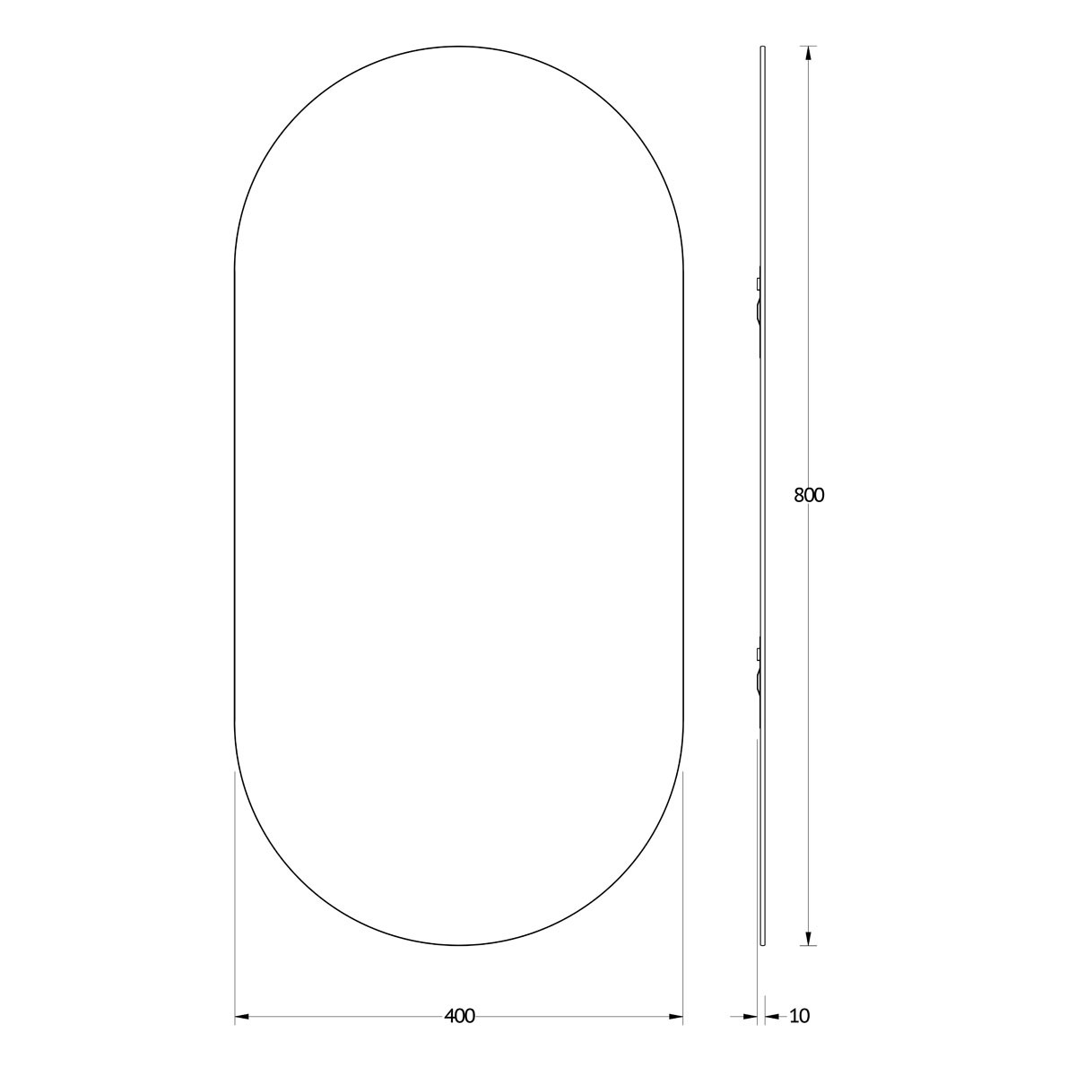 Зеркало со шлифованной кромкой 40x80см Evoform Primary BY 0121