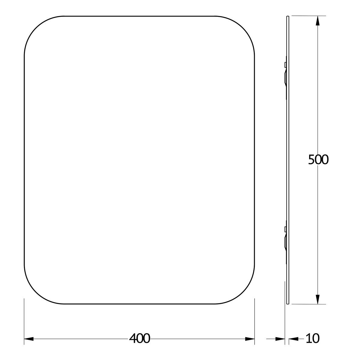 Зеркало со шлифованной кромкой 40x50см Evoform Primary BY 0124