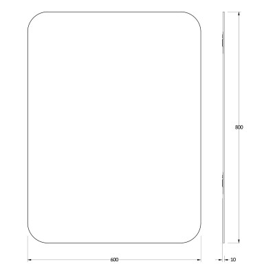 Зеркало со шлифованной кромкой 60x80см Evoform Primary BY 0128