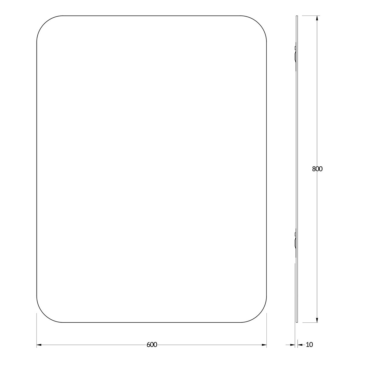 Зеркало со шлифованной кромкой 60x80см Evoform Primary BY 0128