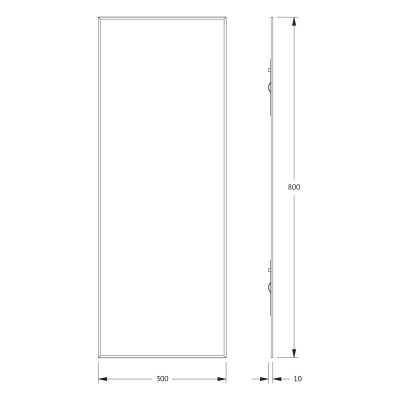 Зеркало с фацетом 5мм 30x80см Evoform Standard BY 0216