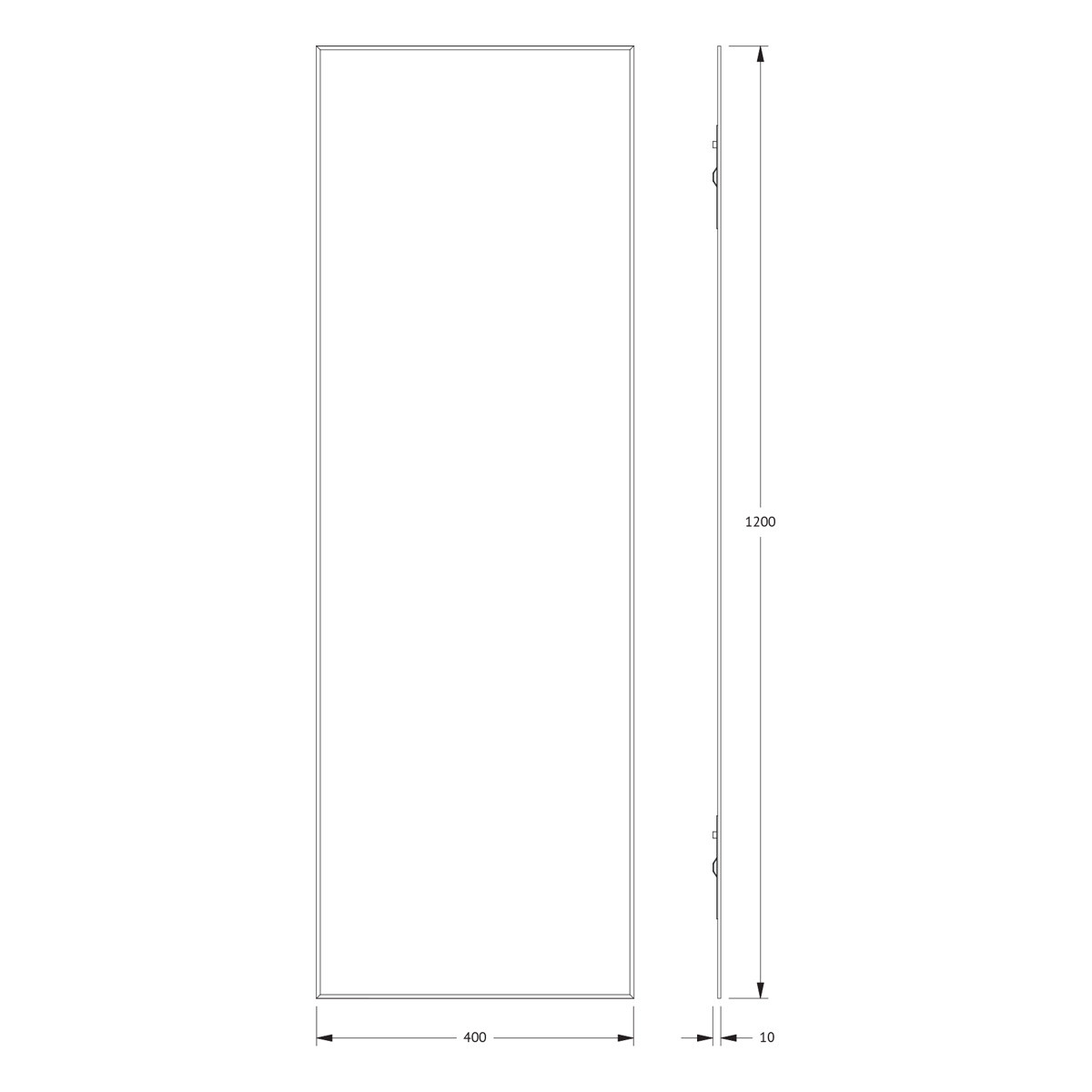 Зеркало с фацетом 5мм 40x120см Evoform Standard BY 0238