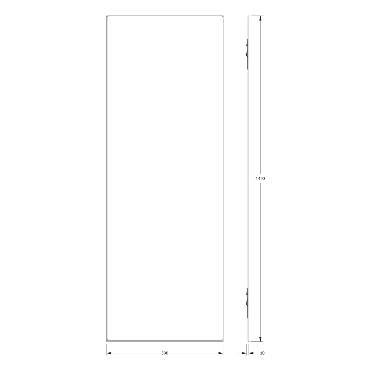 Зеркало с фацетом 5мм 50x140см Evoform Standard BY 0247