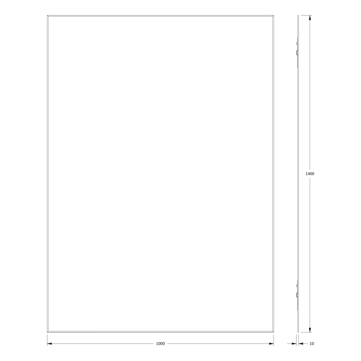 Зеркало с фацетом 5мм 100x140см Evoform Standard BY 0252