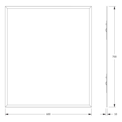 Зеркало с фацетом 15мм 60x70см Evoform Comfort BY 0914