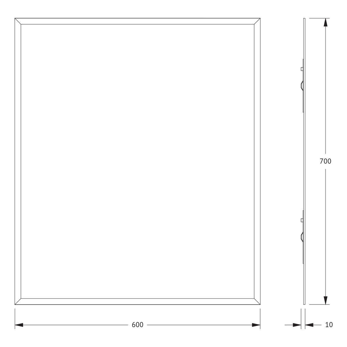 Зеркало с фацетом 15мм 60x70см Evoform Comfort BY 0914