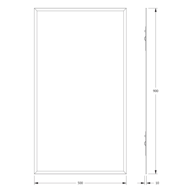 Зеркало с фацетом 15мм 50x90см Evoform Comfort BY 0924