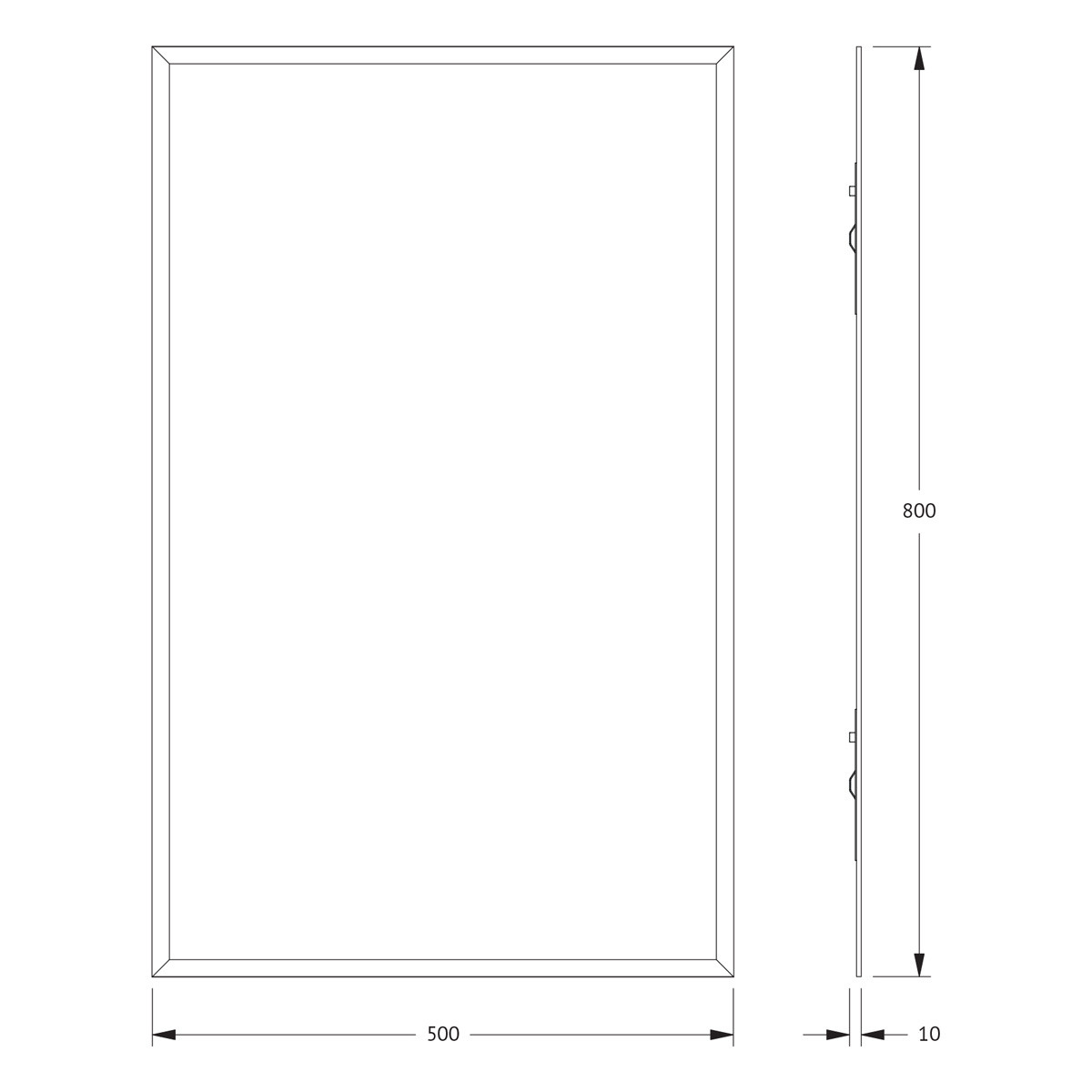 Зеркало с фацетом 15мм 50x80см Evoform Comfort BY 0918