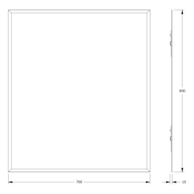 Зеркало с фацетом 15мм 70x80см Evoform Comfort BY 0920