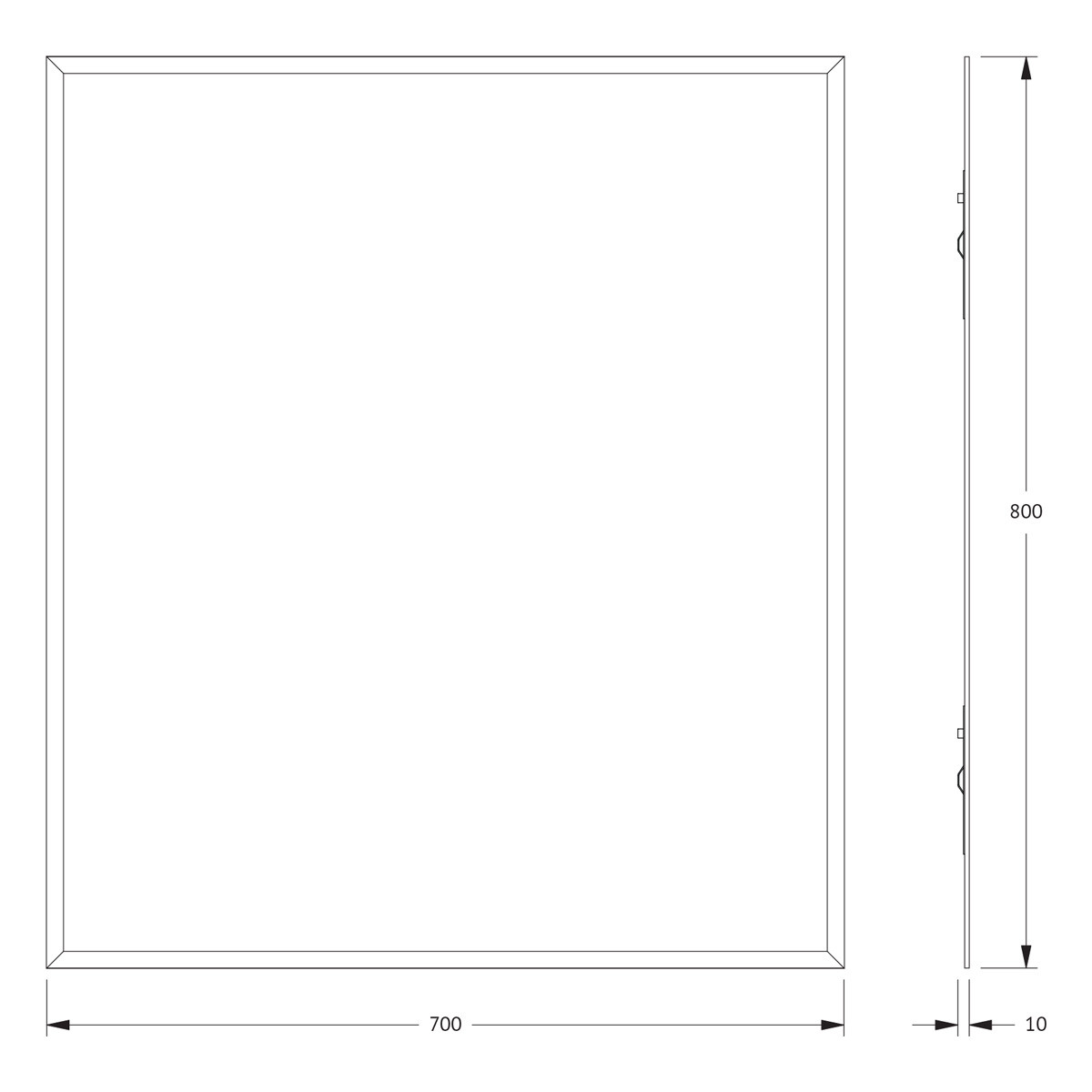 Зеркало с фацетом 15мм 70x80см Evoform Comfort BY 0920