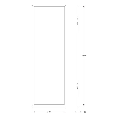 Зеркало с фацетом 15мм 30x90см Evoform Comfort BY 0922
