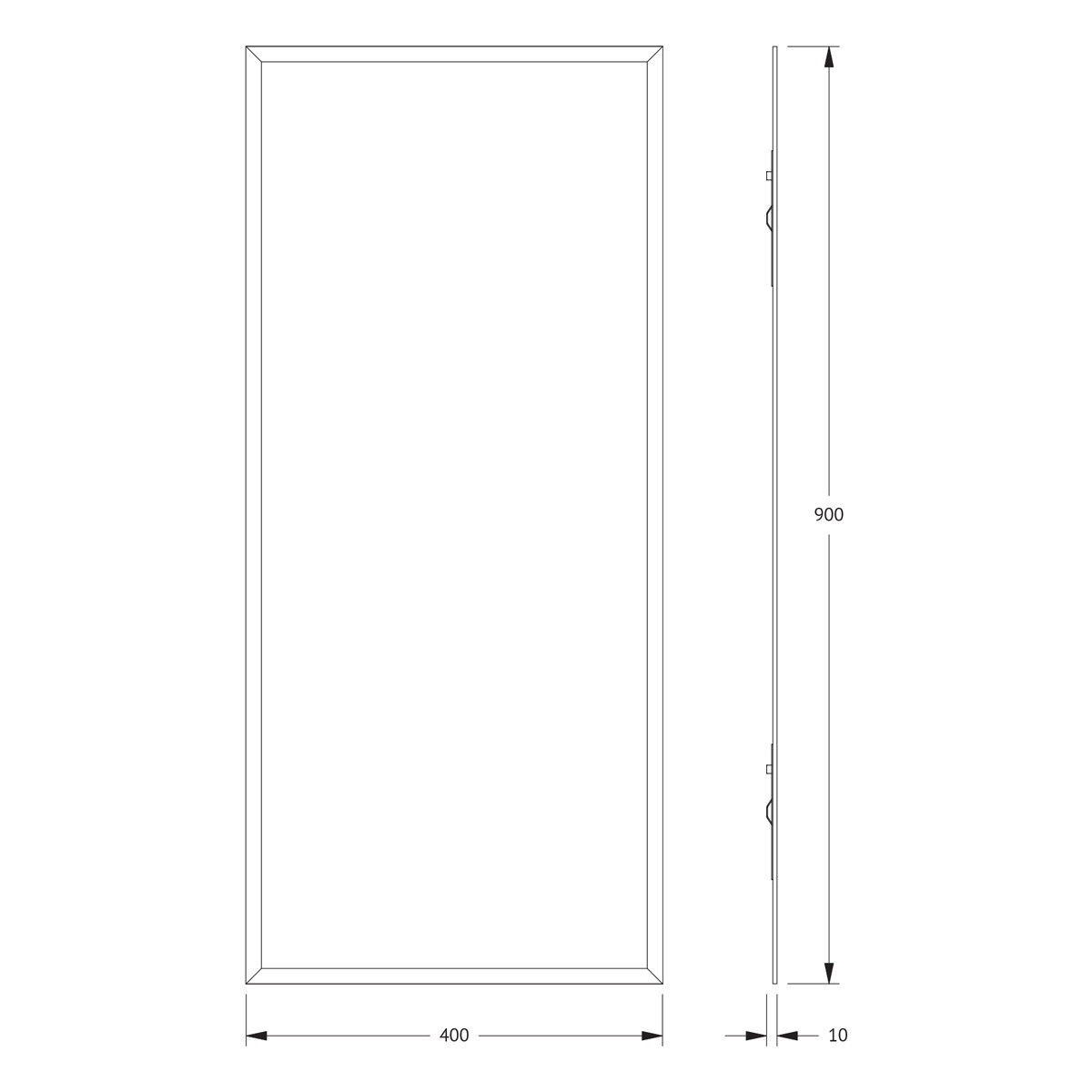 Зеркало с фацетом 15мм 40x90см Evoform Comfort BY 0923