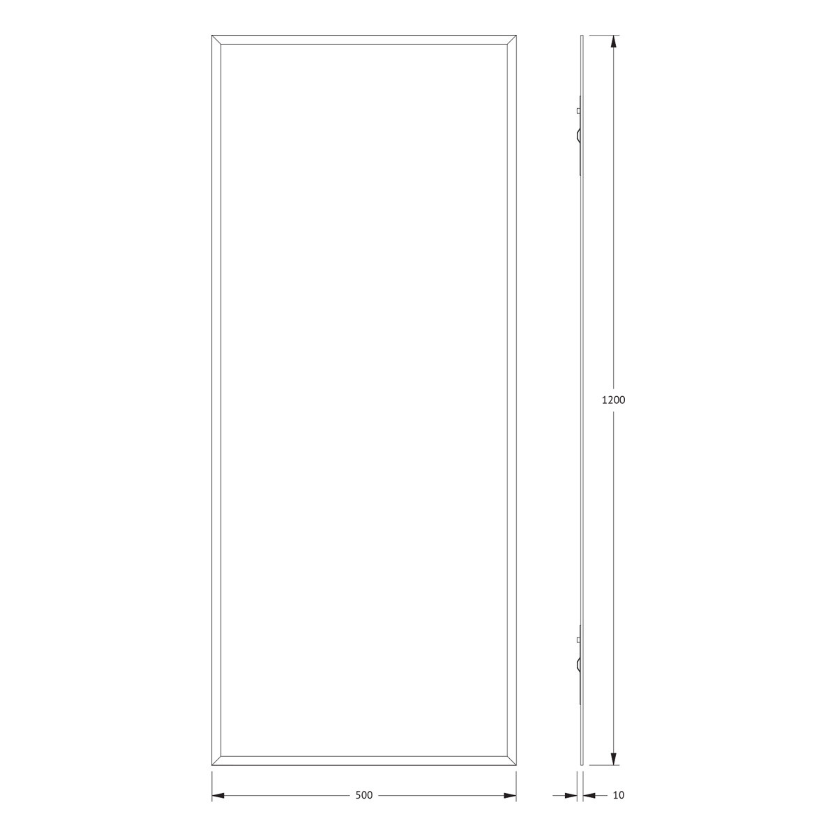 Зеркало с фацетом 15мм 50x120см Evoform Comfort BY 0939