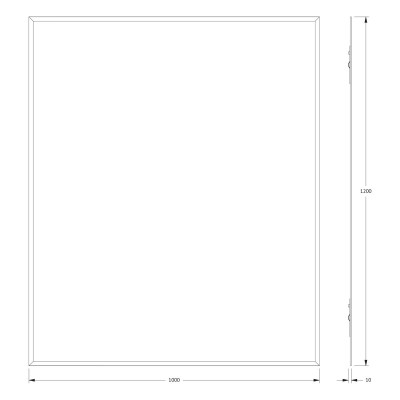 Зеркало с фацетом 15мм 100x120см Evoform Comfort BY 0944