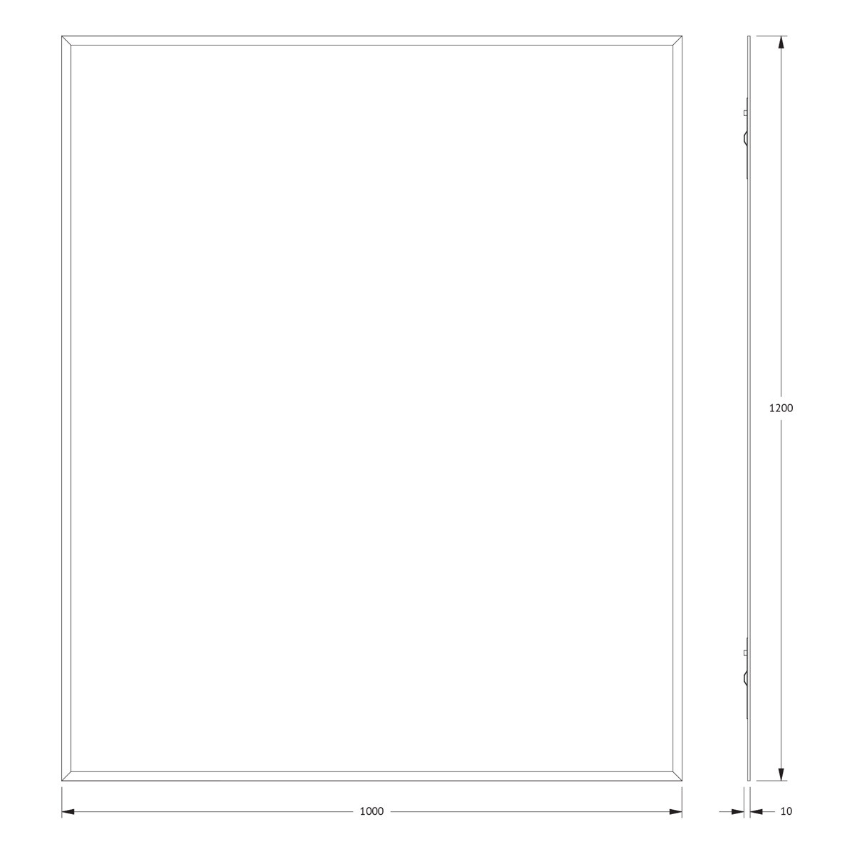 Зеркало с фацетом 15мм 100x120см Evoform Comfort BY 0944