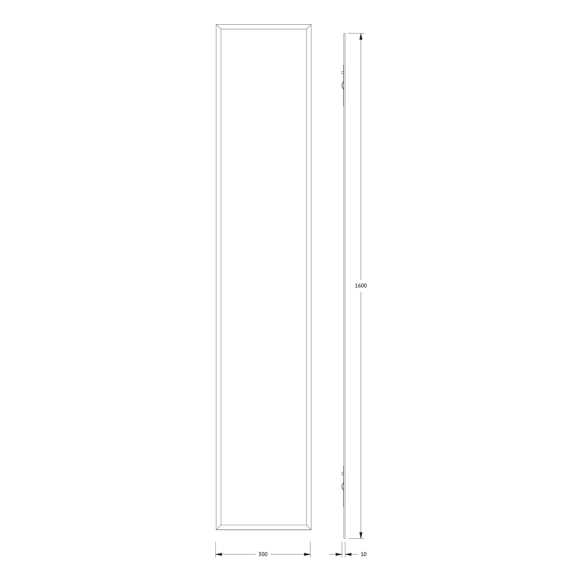 Зеркало с фацетом 15мм 30x160см Evoform Comfort BY 0953