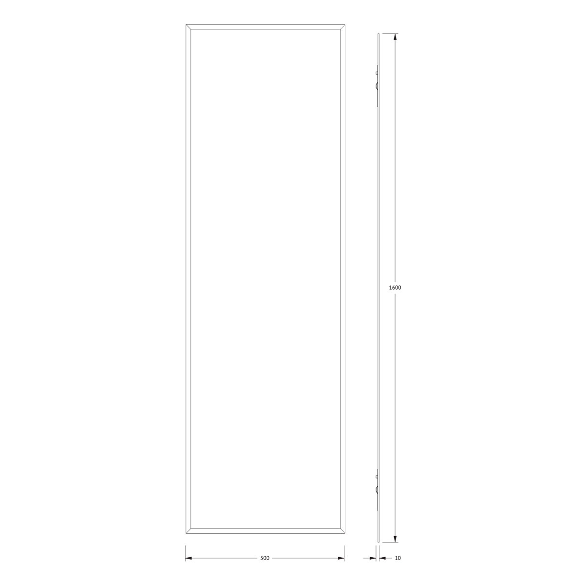 Зеркало с фацетом 15мм 50x160см Evoform Comfort BY 0955