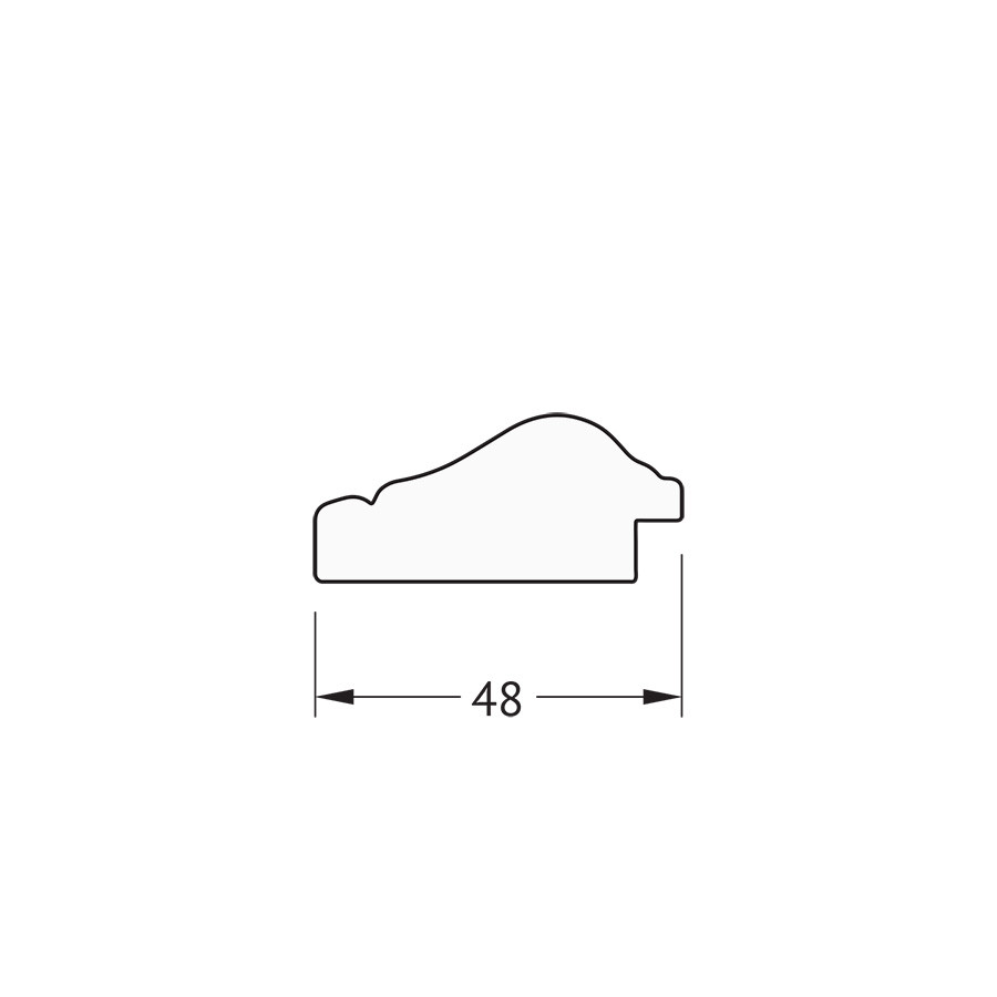 Зеркало в багетной раме - алебастр 53х73см Evoform Definite BY 0791