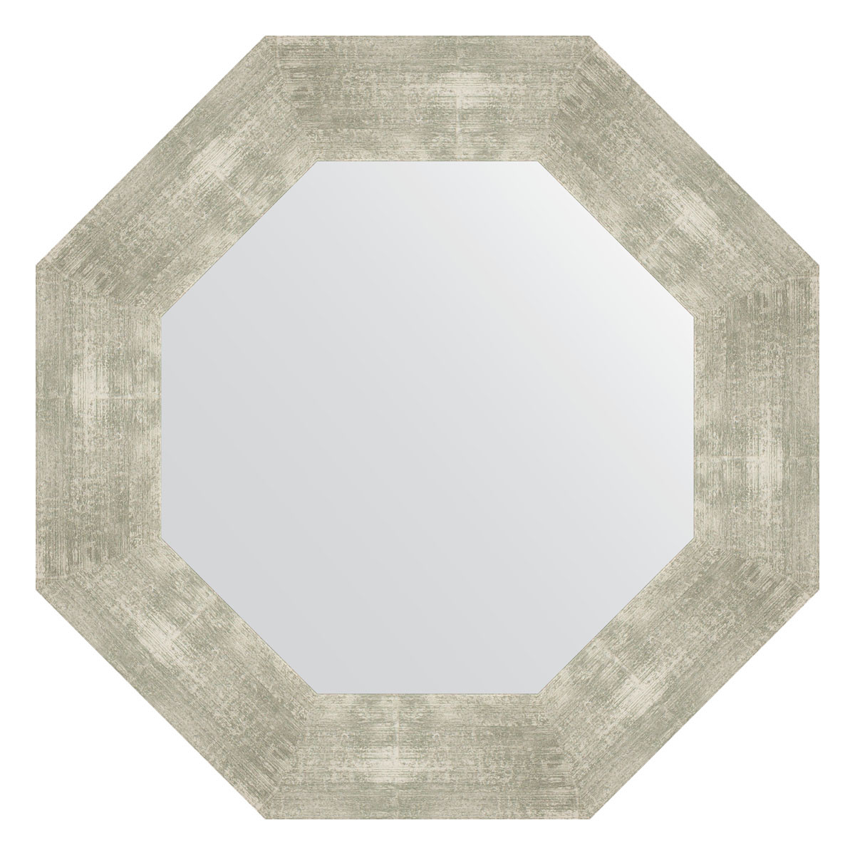 Зеркало в багетной раме - алюминий 77х77см Evoform Octagon BY 3813