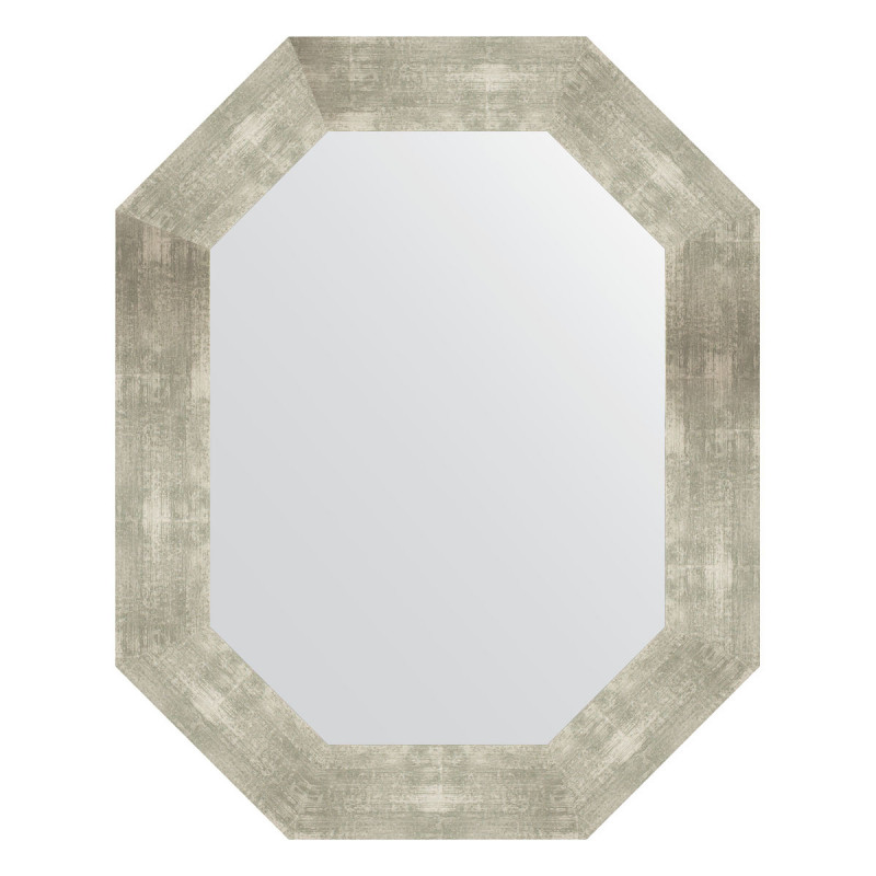 Зеркало в багетной раме - алюминий 61х76см Evoform Octagon BY 7198