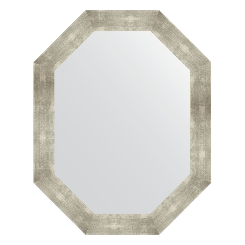 Зеркало в багетной раме - алюминий 76х96см Evoform Octagon BY 7200