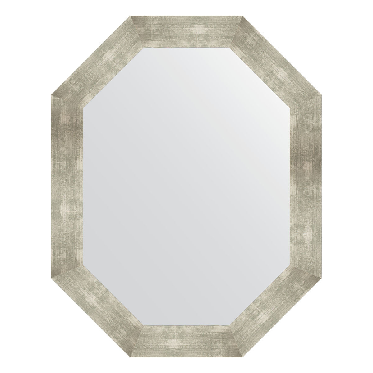 Зеркало в багетной раме - алюминий 76х96см Evoform Octagon BY 7200