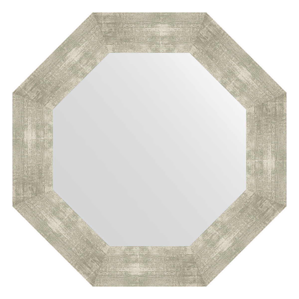 Зеркало в багетной раме - алюминий 61х61см Evoform Octagon BY 7358