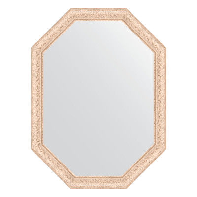 Зеркало в багетной раме - беленый дуб 60х80см Evoform Octagon BY 7035