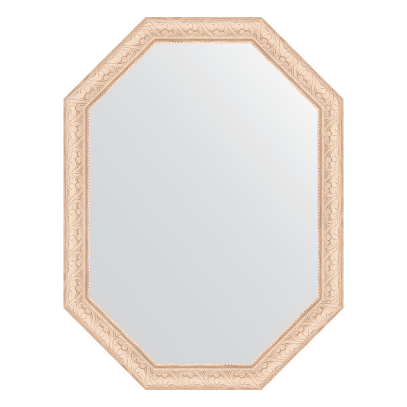 Зеркало в багетной раме - беленый дуб 60х80см Evoform Octagon BY 7035
