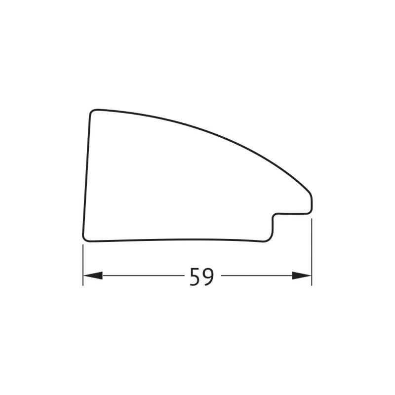 Зеркало в багетной раме - брашированное серебро 70х90см Evoform Octagon BY 7427