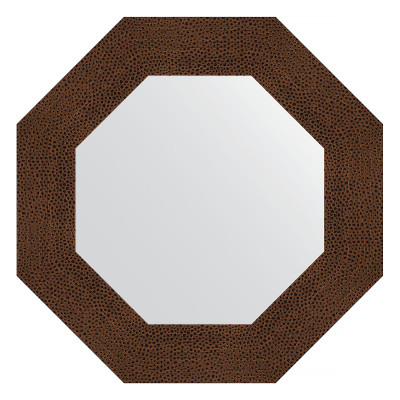 Зеркало в багетной раме - бронзовая лава 57х57см Evoform Octagon BY 3805