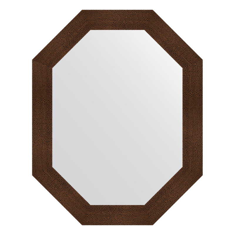 Зеркало в багетной раме - бронзовая лава 76х96см Evoform Octagon BY 7192