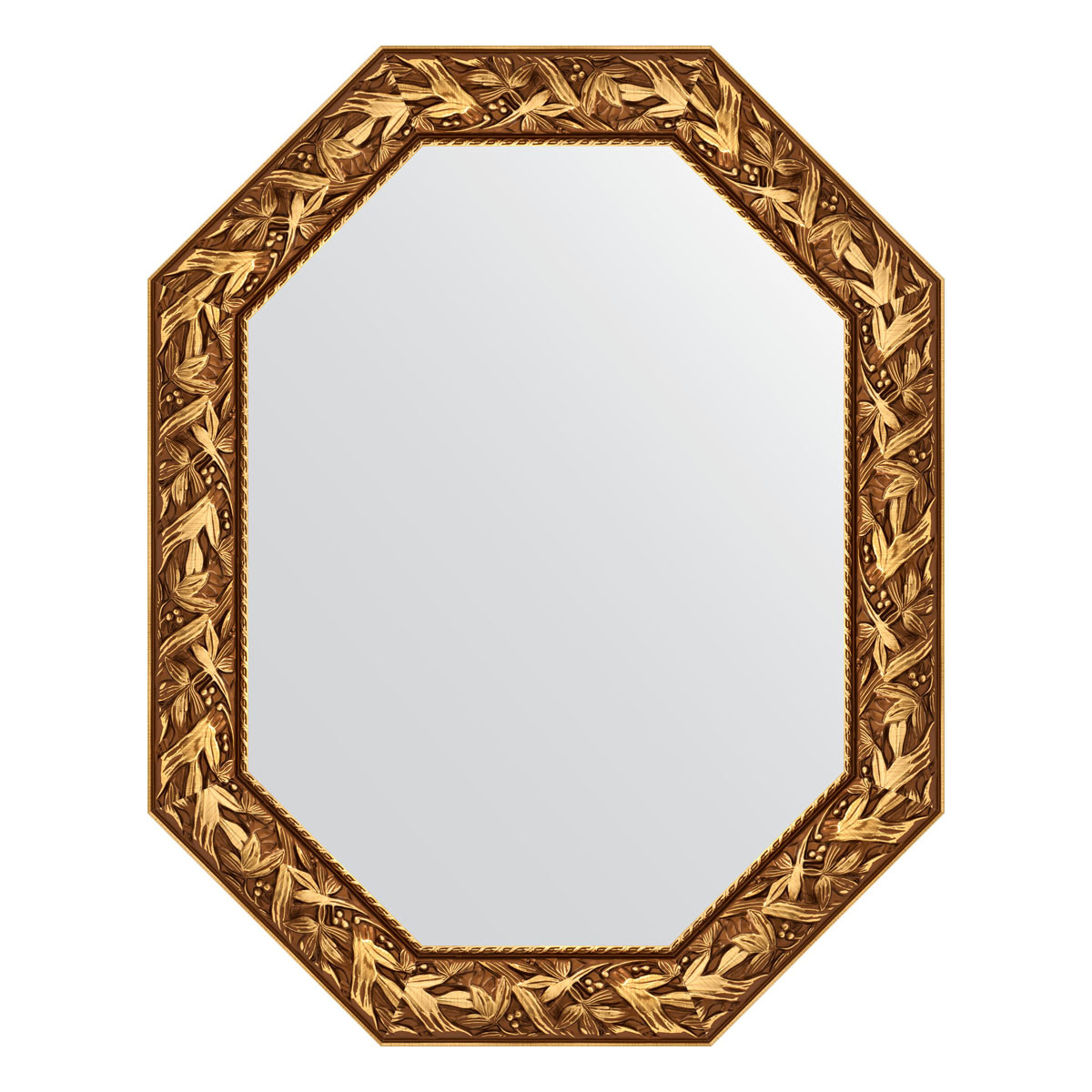 Зеркало в багетной раме - византия золото 78х98см Evoform Octagon BY 7224