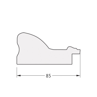 Зеркало в багетной раме - античное серебро 75х95см Evoform Octagon BY 7152