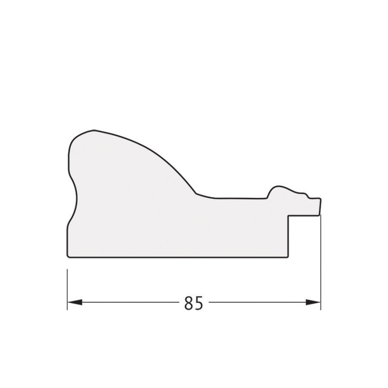 Зеркало в багетной раме - античное серебро 70х70см Evoform Octagon BY 7335