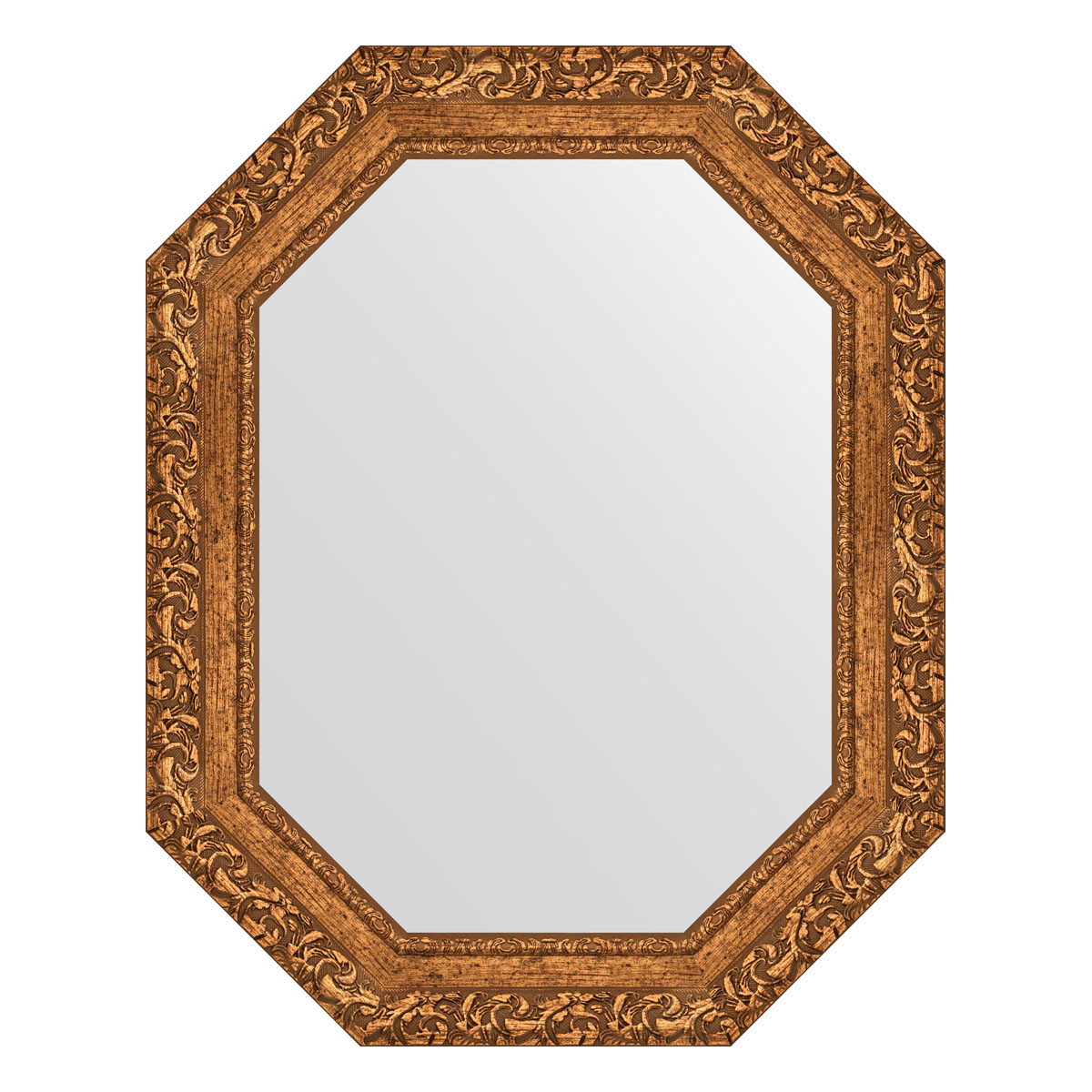 Зеркало в багетной раме - виньетка бронза 60х75см Evoform Octagon BY 7146