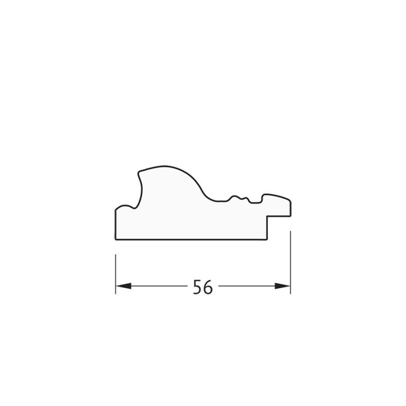Зеркало в багетной раме - состаренное золото 60х80см Evoform Octagon BY 7023