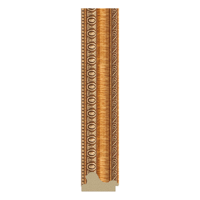 Зеркало в багетной раме - золотые бусы на бронзе 52х52см Evoform Octagon BY 3706