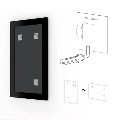 Зеркало в багетной раме - золотые бусы на серебре 55х145см Evoform Definite BY 1072