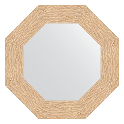 Зеркало в багетной раме - золотые дюны 67х67см Evoform Octagon BY 3797