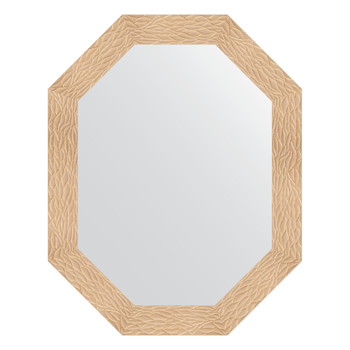 Зеркало в багетной раме - золотые дюны 76х96см Evoform Octagon BY 7180