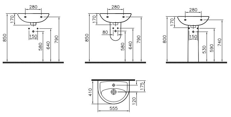 Раковина Norm Fit 55 см 6894B099-1776