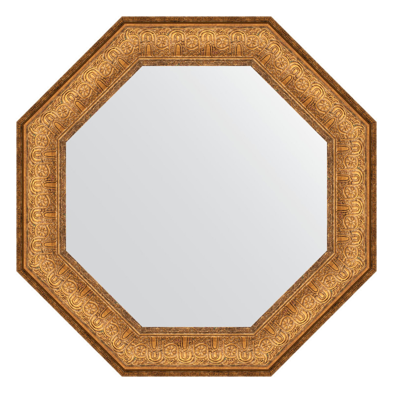 Зеркало в багетной раме - медный эльдорадо 54х54см Evoform Octagon BY 3760
