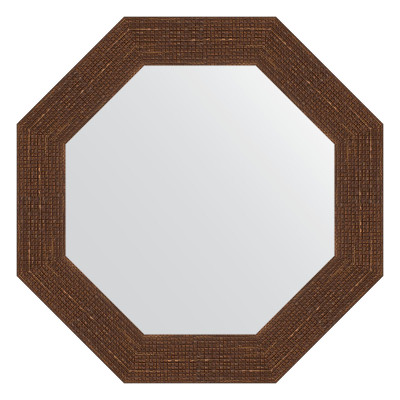 Зеркало в багетной раме - мозаика античная медь 57х57см Evoform Octagon BY 3999